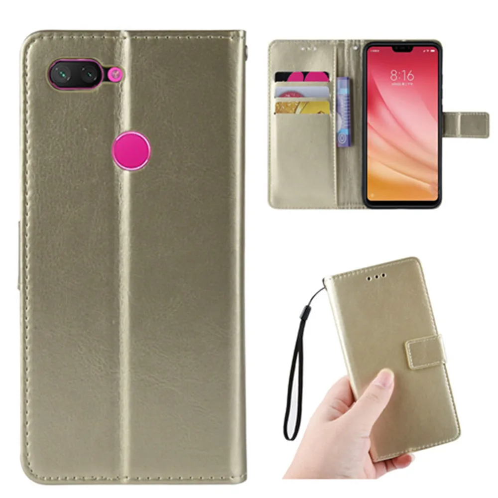 Чехол для Xiaomi Mi 8 Lite роскошный чехол-кошелек из искусственной кожи 6 26 дюйма с