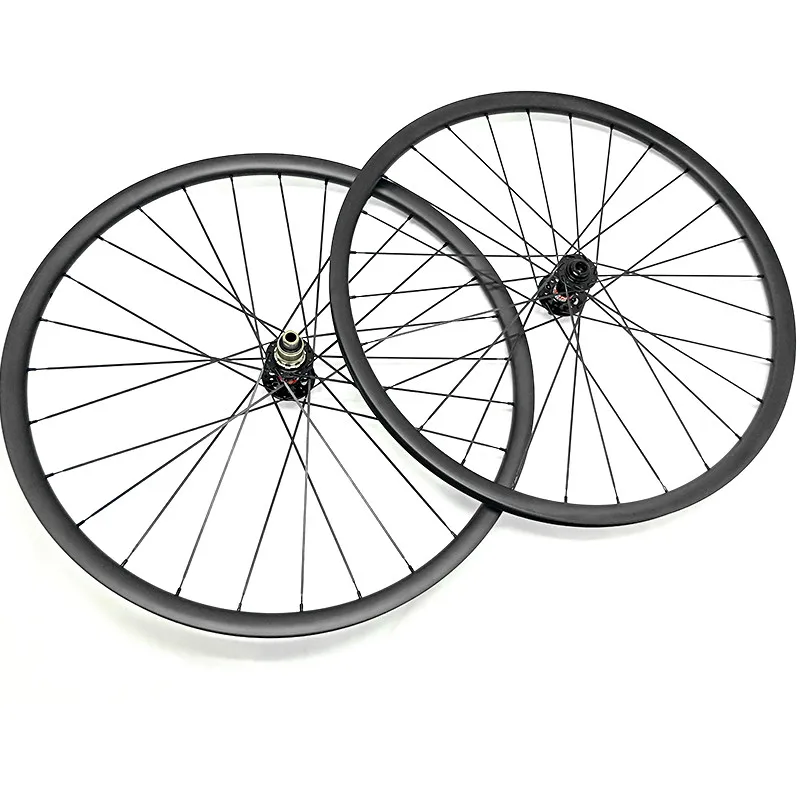 Günstig Gehen-zone 29 Zoll Carbon Räder XC 35x25mm Tubeless Mountainbike Disc Räder Novatec D791SB D792SB 100 X15 142x12 Mtb Laufradsatz