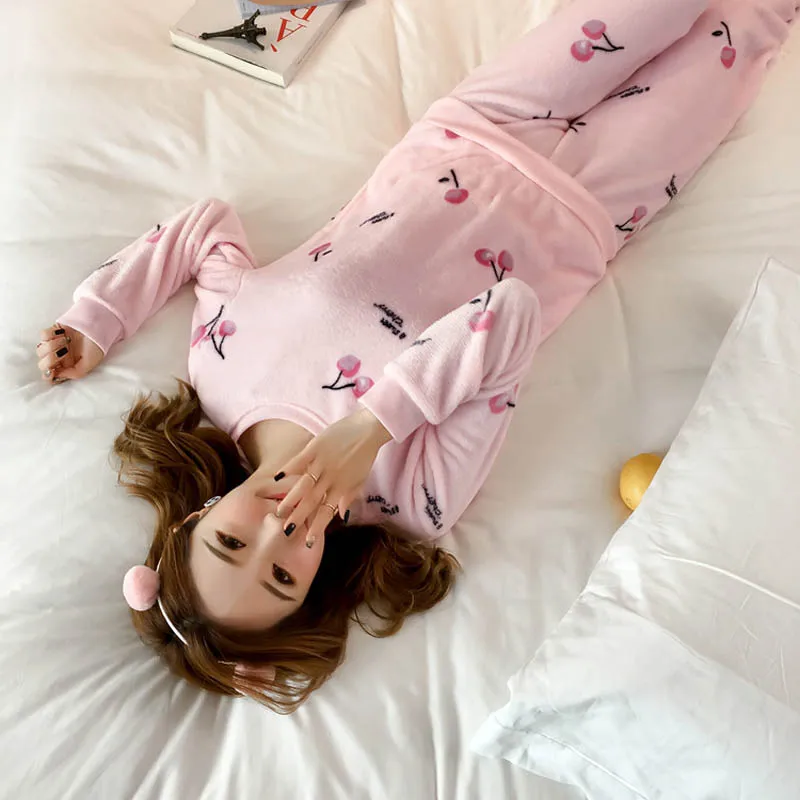 MJ076A Korean Kigurumi Flannel Pizama Damska Pyjamas Women Pajamas Pijama Mujer Pigiama Donna Pyjama Femme Pyama Woman | Женская одежда