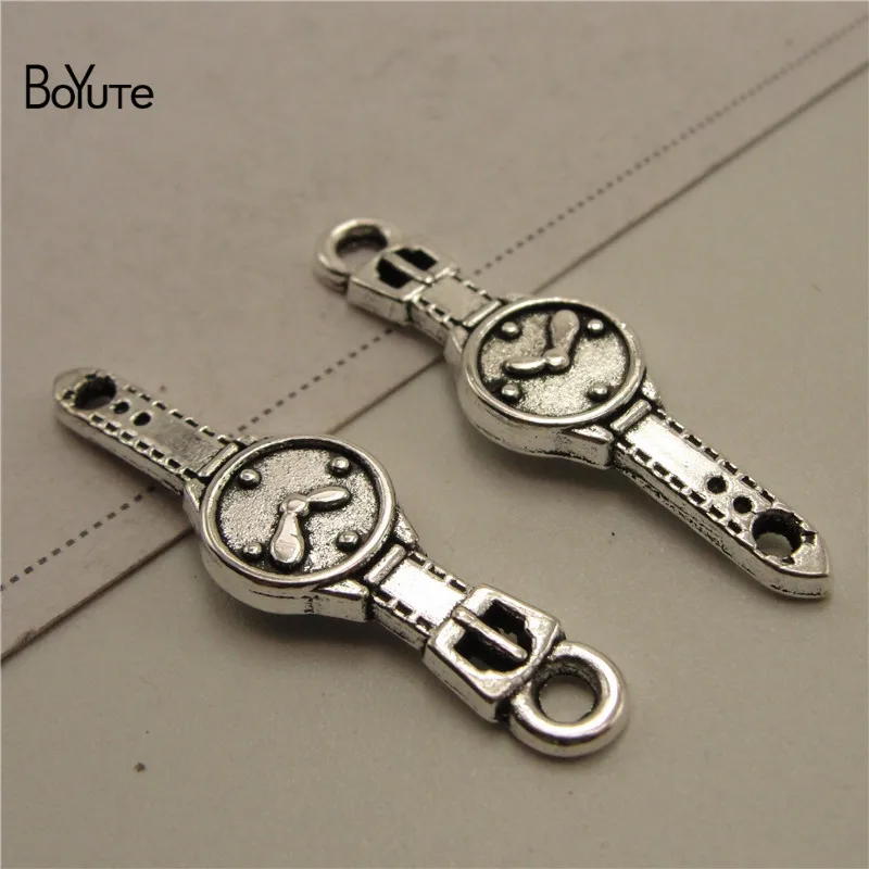 BoYuTe (100 шт./лот) металлический сплав 35*9 мм часы кулон шармы Diy ручной работы