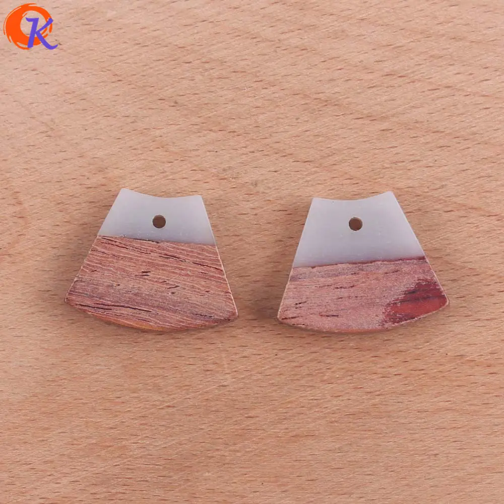 

Cordial Design 50Pcs 18*22MM Jewelry Accessories/Natural Wood/Resin/DIY Earrings Making/Sector Shape/Hand Made/Earring Findings