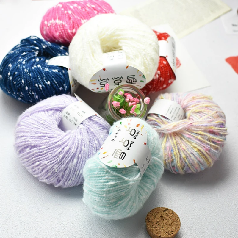 Хлопчатобумажная пряжа для вязания 10 мячей 500 г/лот|baby yarn for knitting|cotton baby yarnbaby |