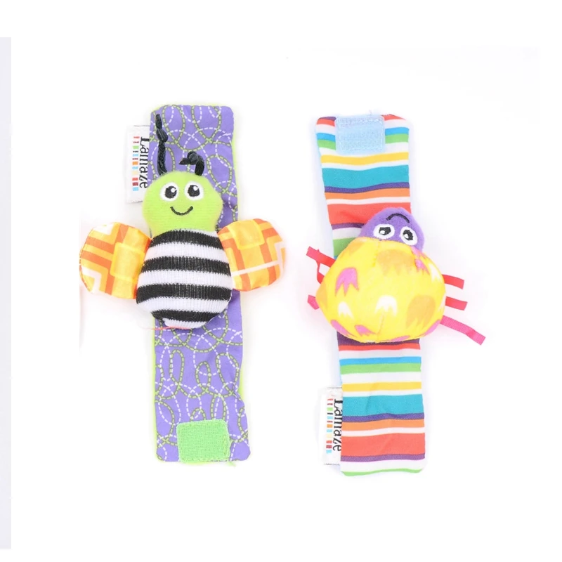 1 pair wrists Shujin детские игрушки, детские погремушки игрушки, носки с животными, ремешок на запястье с детскими носками, ремешок на запястье, мультяшный образовательный подарок - Цвет: 1 pair wrists