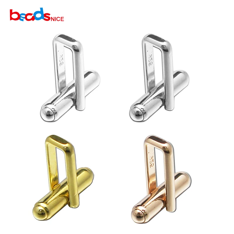 Beadsnice чистый 925 пробы серебряные французские запонки задники аксессуары для