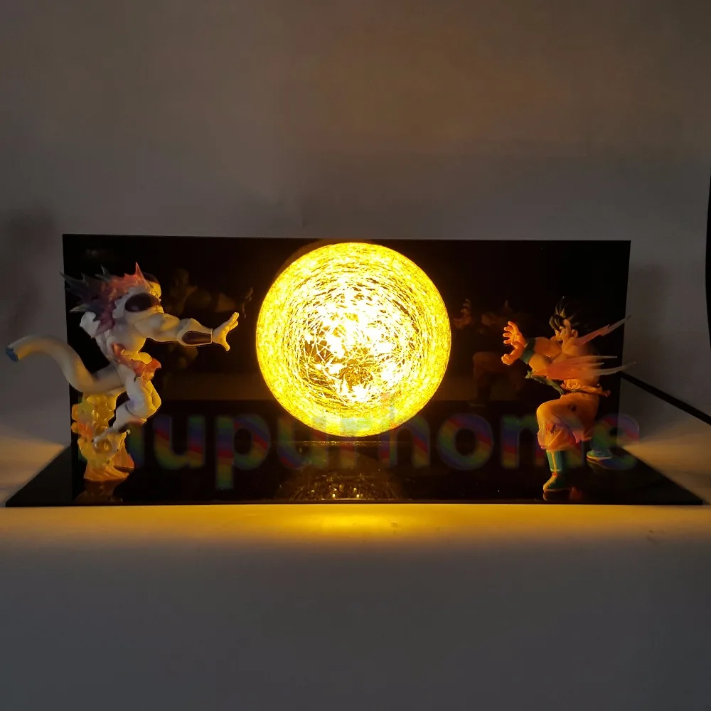Dragon Ball Z Son Goku VS Freza Светодиодные ночные светильники Настольная лампа аниме DBZ