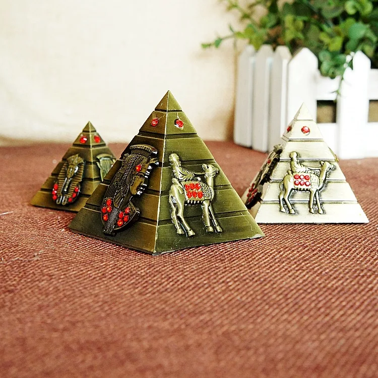 

3 каждая маленькая металлическая пирамида, египетские пирамиды, архитектурный сувенир, Аватар, верблюд, египетская башня, строительная моде...