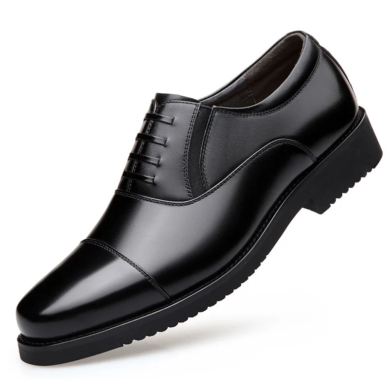 

Classic waterproof shock absorption breathable large leather dress men's shoes business wear-resistant anti-skid dress shoes men