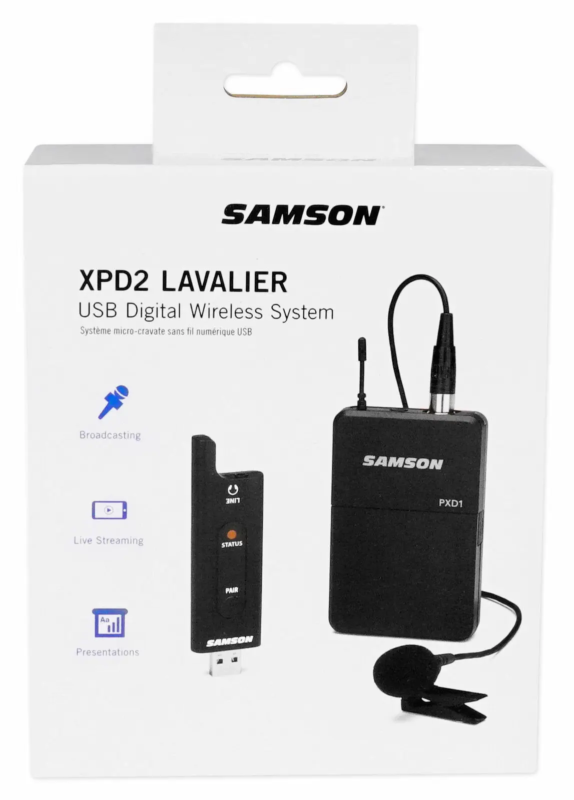 Samson XPD2 Lavalier USB Цифровая беспроводная система PXD1 поясная рация с микрофоном LM8 для