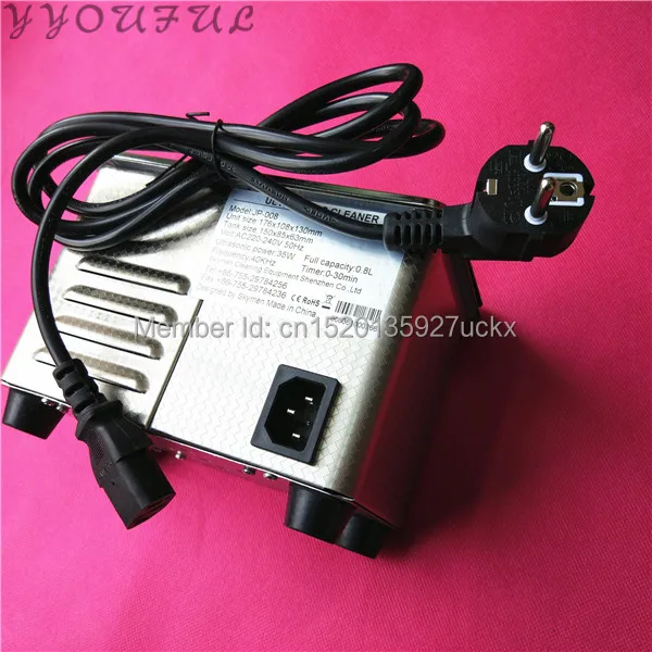 Family use Ultrasonic printhead cleaner machine for Seiko 510 Epson DX5 DX7 TX800 Konica 512 Xaar 128 head clean bath 1pc | Компьютеры и
