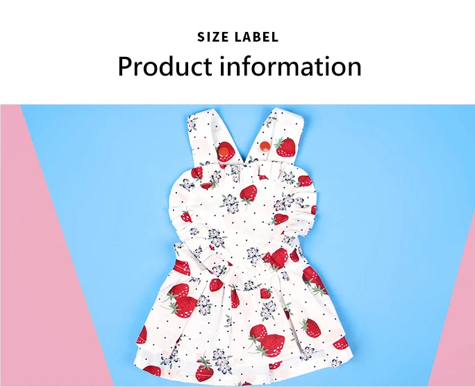 New Spring Summer Pet Clothes Dogs Dresses Fashion Strawberry Prints Puppy Small Dog Dress Skirts Princess Apparel DOGGYZSTYLE