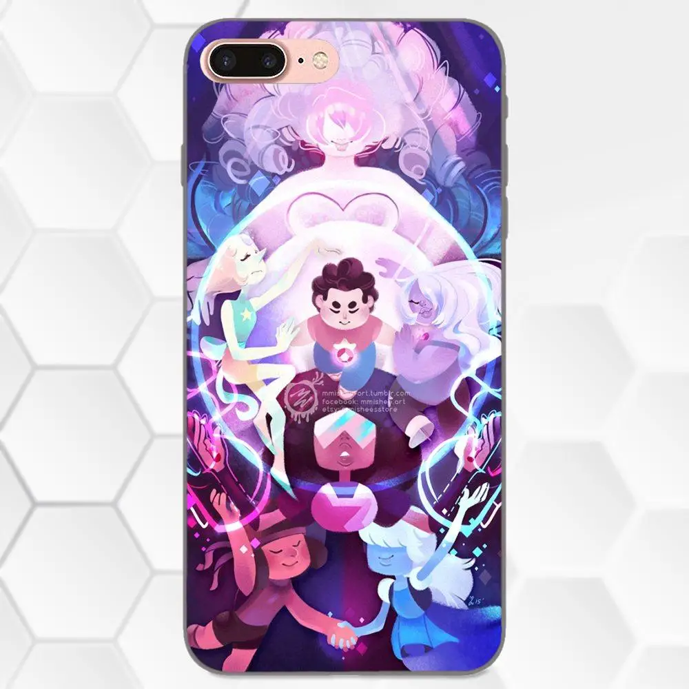 Уникальный Чехол черный ТПУ Стивен Вселенная Рубин Аметист для Samsung Galaxy A3 A5 A6 A6s A7