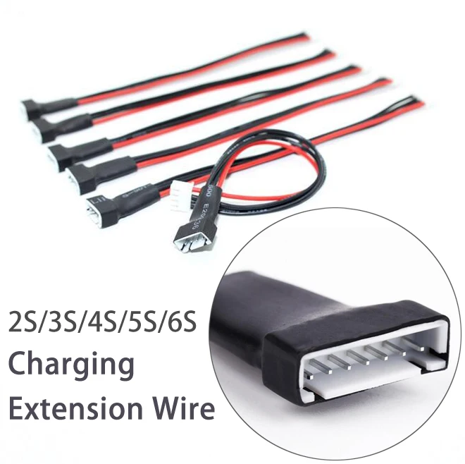 10 шт./лот 20 см 22awg Li Po Батарея баланс 2 S 3 4S 5S 6 s зарядки Расширение провода кабель