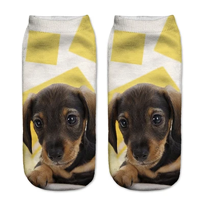 Cute Socks 90184 1 пара забавных 3D носков женские носки фантазийные Полиэстеровые милые носки Харадзюку с принтом собак новое поступление - Цвет: Cute Socks 90184