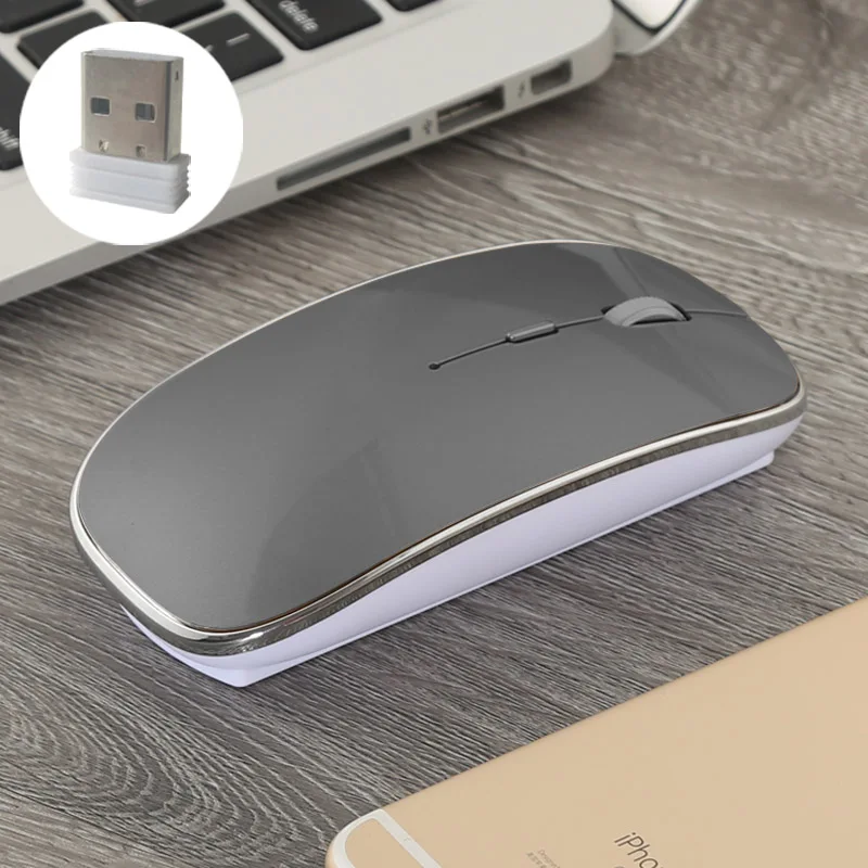 Новинка 2018 беспроводная перезаряжаемая usb мышь 2 4 ГГц эргономичная Бесшумная
