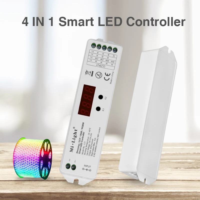 2,4G беспроводной Управление MiLight LS1 DC12V 24 V 15A 4 в 1 умный светодиодный Управление; для одного Цвет, затемнения, CCT, RGB/RGBW Светодиодные ленты