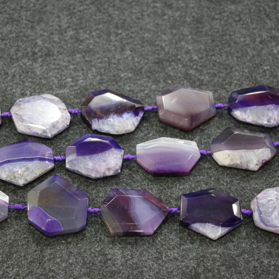 Бусины для ожерелья из крупной друзы градиентные кулоны камня с перфорацией