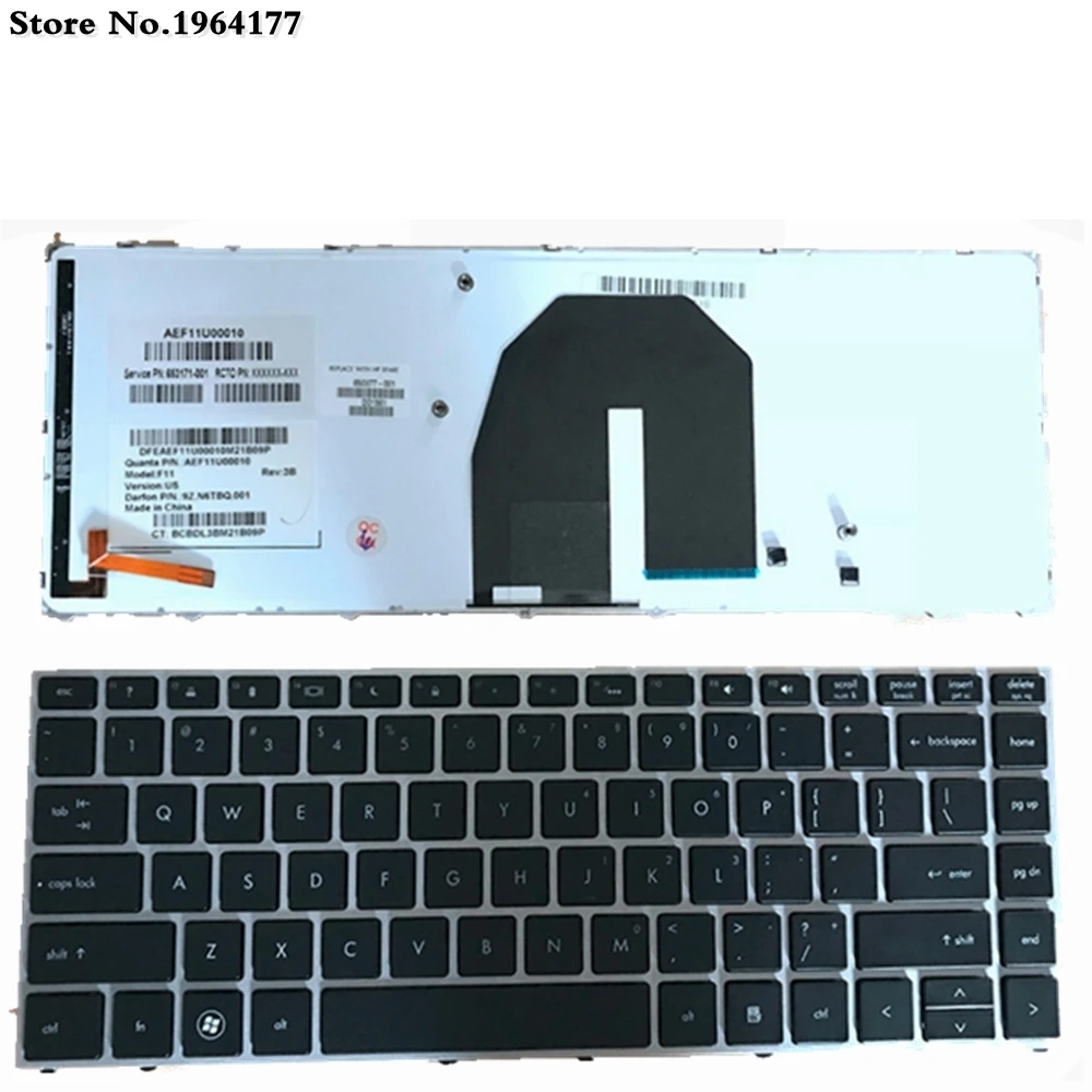 US для HP Probook 5330 5330M клавиатуры ноутбука с серебряной рамкой подсветкой новый