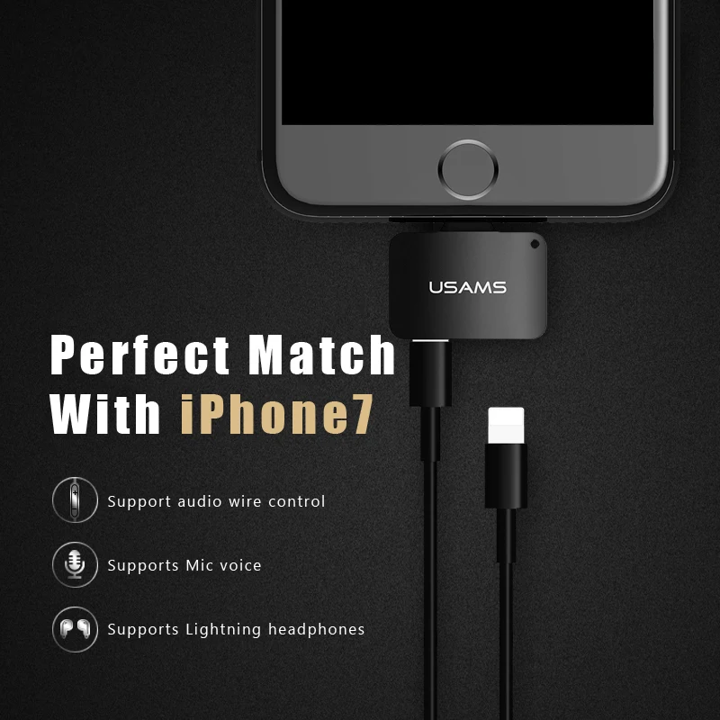 Baseus US-SJ138 Dual 2 в 1 Быстрая Зарядка Аудио и Зарядное Устройство адаптер для iPhone 7/7