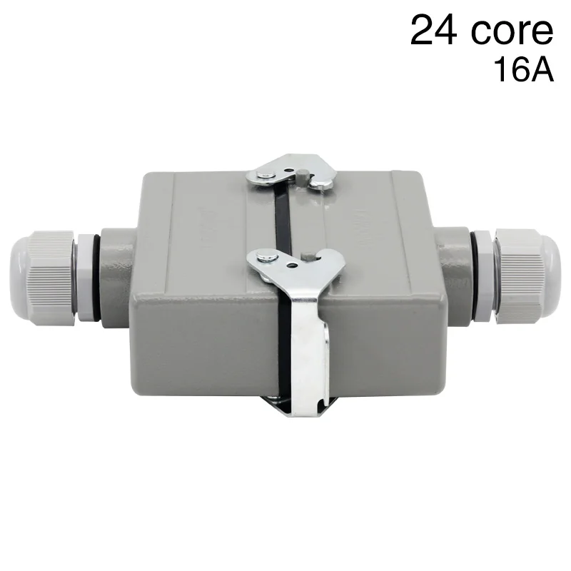 

He-024 heavy duty connector 24 core Rectangular butt type waterproof socket connector for aerospace industry 16A