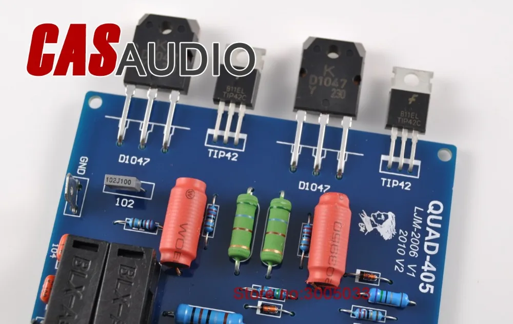 2 шт сборный усилитель мощности QUAD405 готовая плата с KTD1047 (2 канальный)|amplifier