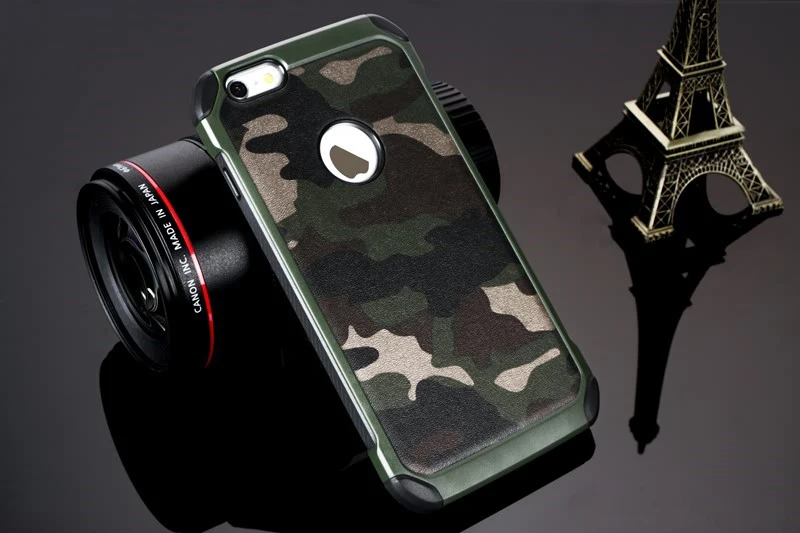 2in1 Armor Hybrid Plastic+TPU Army Camo Camouflage Rear Cover for iPhone 6 6S 4.7''/5.5'' Special Shockproof Angle Phone Cases |