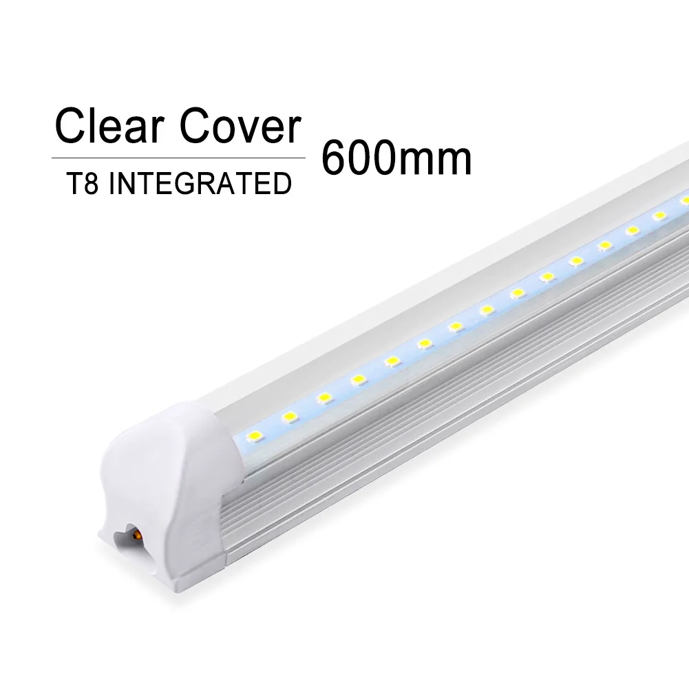 Clear Cover Goodland светодиодный ламповый Светильник T8 600 мм 2 фута светодиодный ламповый светильник 10 Вт светодиодный Встроенный ламповый 220 в 240 В светодиодный светильник s ламповый светильник ing Clear/Milky Cover - Испускаемый цвет: Clear Cover