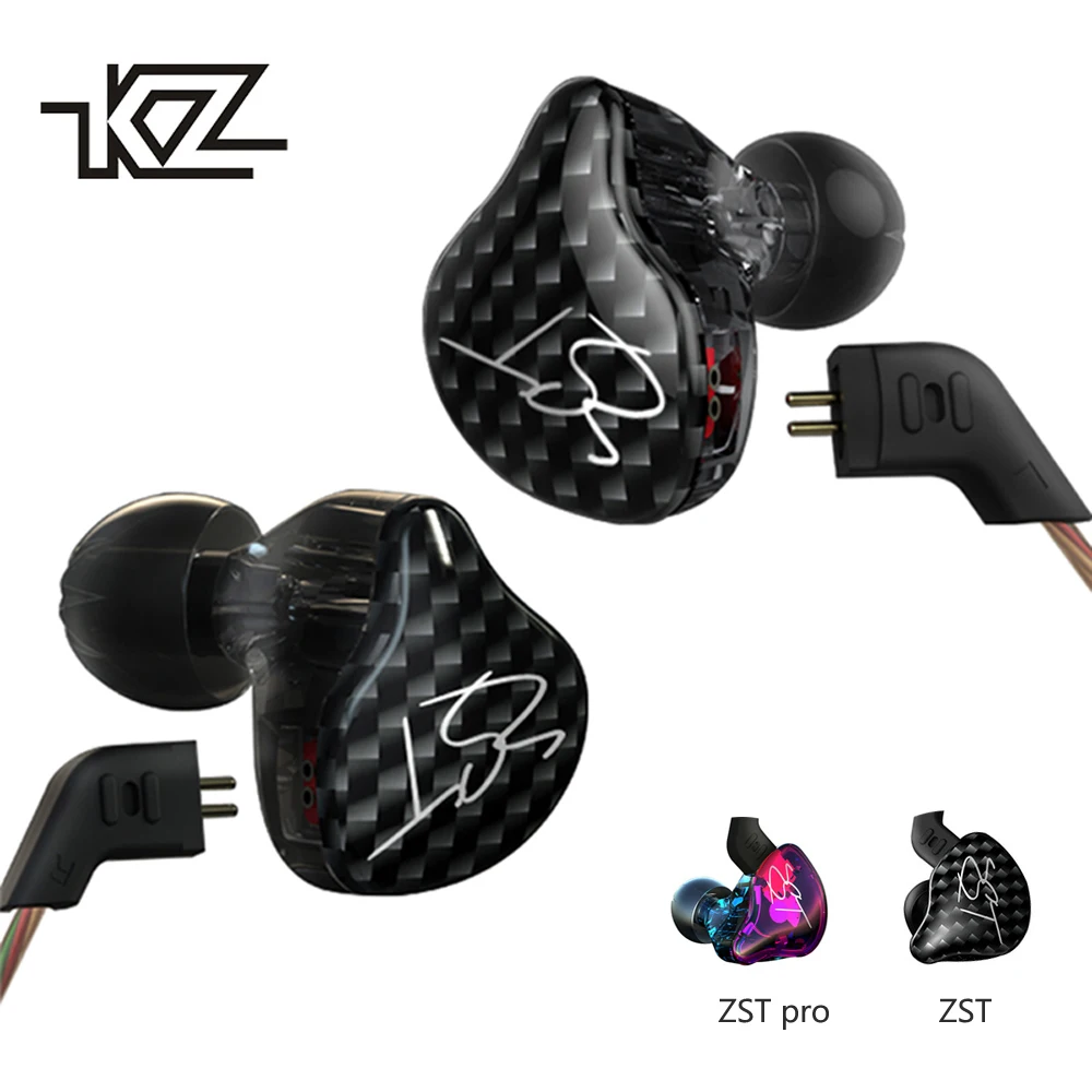 Наушники 2018KZ ZST/ZST Pro с двойным драйвером динамические и арматурные съемные Bluetooth
