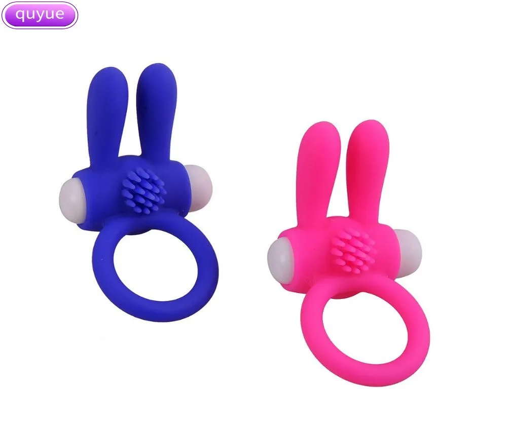 Мини кролик кольцо вибрирующий Мощный вибратор Задержка эякуляции для пениса