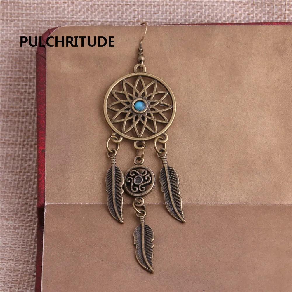 PULCHRITUDE 4 шт./лот металлическая античная серебряная бронза перо очарование Ловец