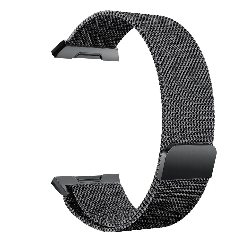 Металлический Wirst ремешок для Fitbit ionic Смарт-часы из нержавеющей стали Бизнес Замена браслет полосы для Fitbit ionic Correa - Цвет: Black 1