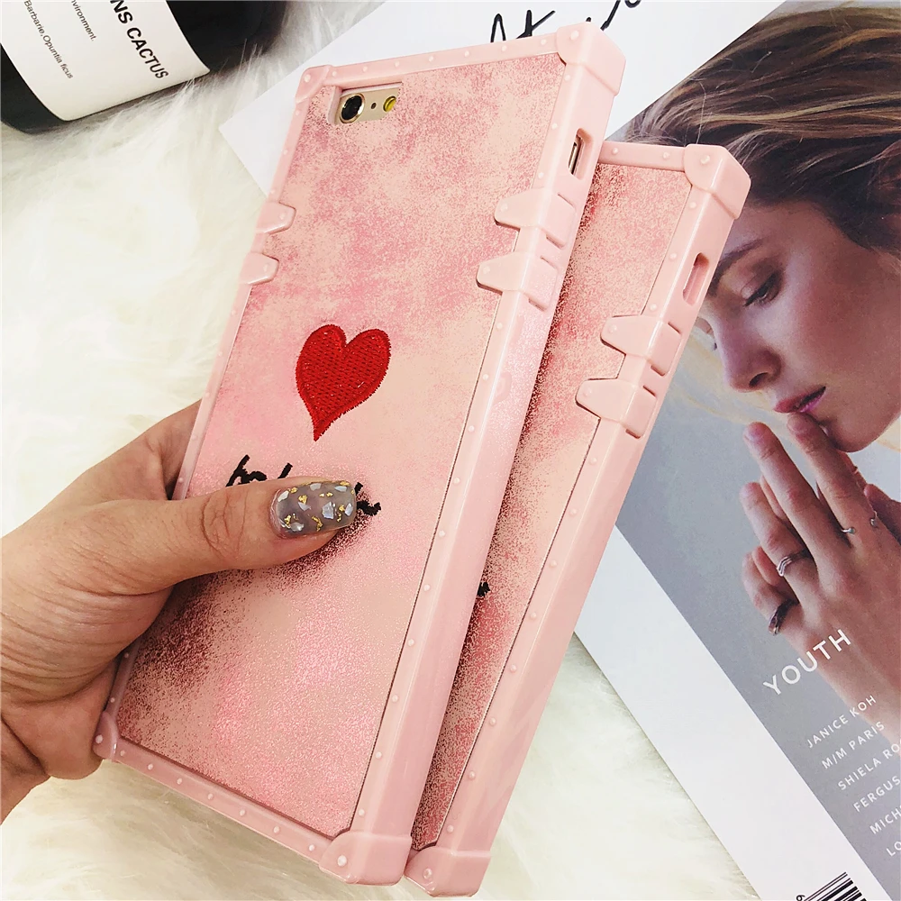 Luxury Phone Case For Iphone 6 Classic Quicksand Heart of Love IPhone 6S Plus Silicone Plastic Soft Back Cover Capa |