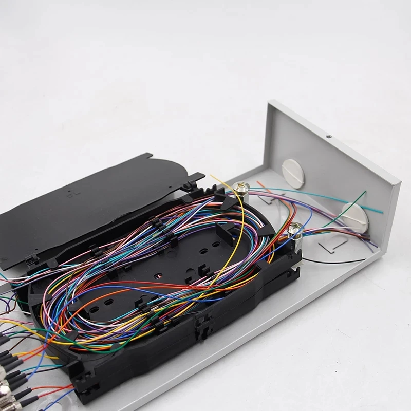 24 core FTTX FTTH terminal box include FC pigtail&adapter SPCC 24 ports FC fiber optic patch panel LC SC FC  network SM ELINK