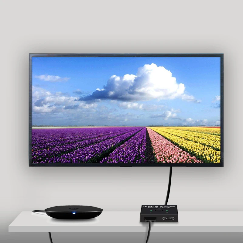 Двухполосный Интеллектуальный разделитель HDMI 4K UHD разветвитель переключатель 1X2