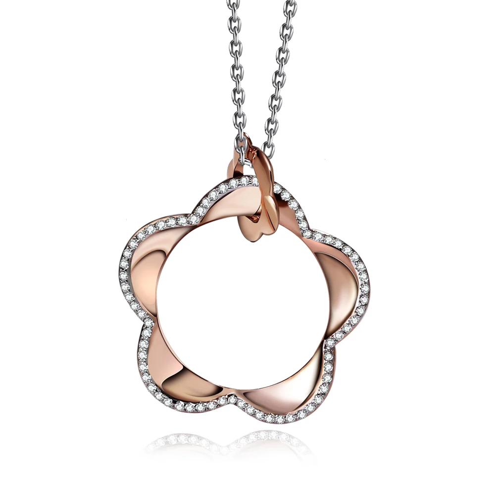 

Бесплатная доставка, новое поступление, цветочное ожерелье для женщин, европейский стиль, циркон, камень, длинная цепочка, ожерелье, подвеск...