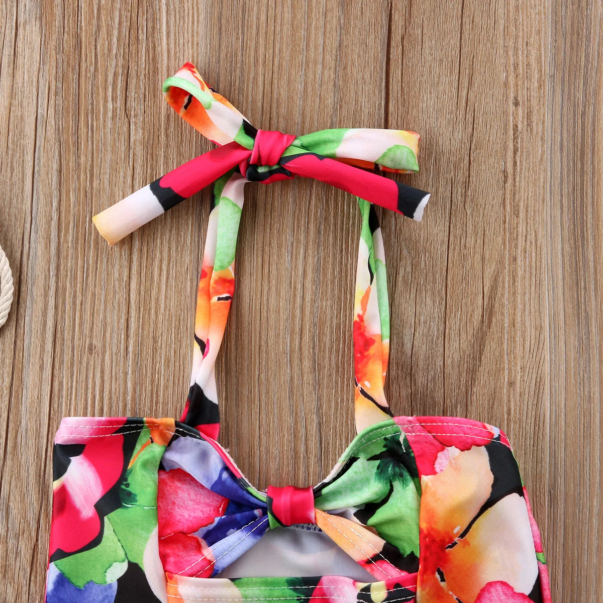 Цельный купальник русалки для маленьких девочек с цветами купальный костюм