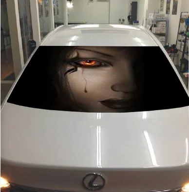 Левая сторона автомобиля Наклейка s автомобиль-Стайлинг 3D заднее стекло наклейка перфорированная ПВХ заднее лобовое стекло Декор стикер Авто аксессуары - Название цвета: 3