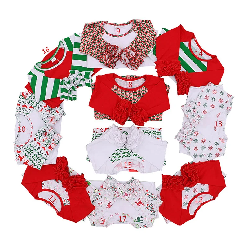 

Kaiya Angel 2017 Baby Boy Girl Christmas Santa Deer Icing Ruffle Raglan Shirts Tops Fall Winter Wholesale Boutique Clothes