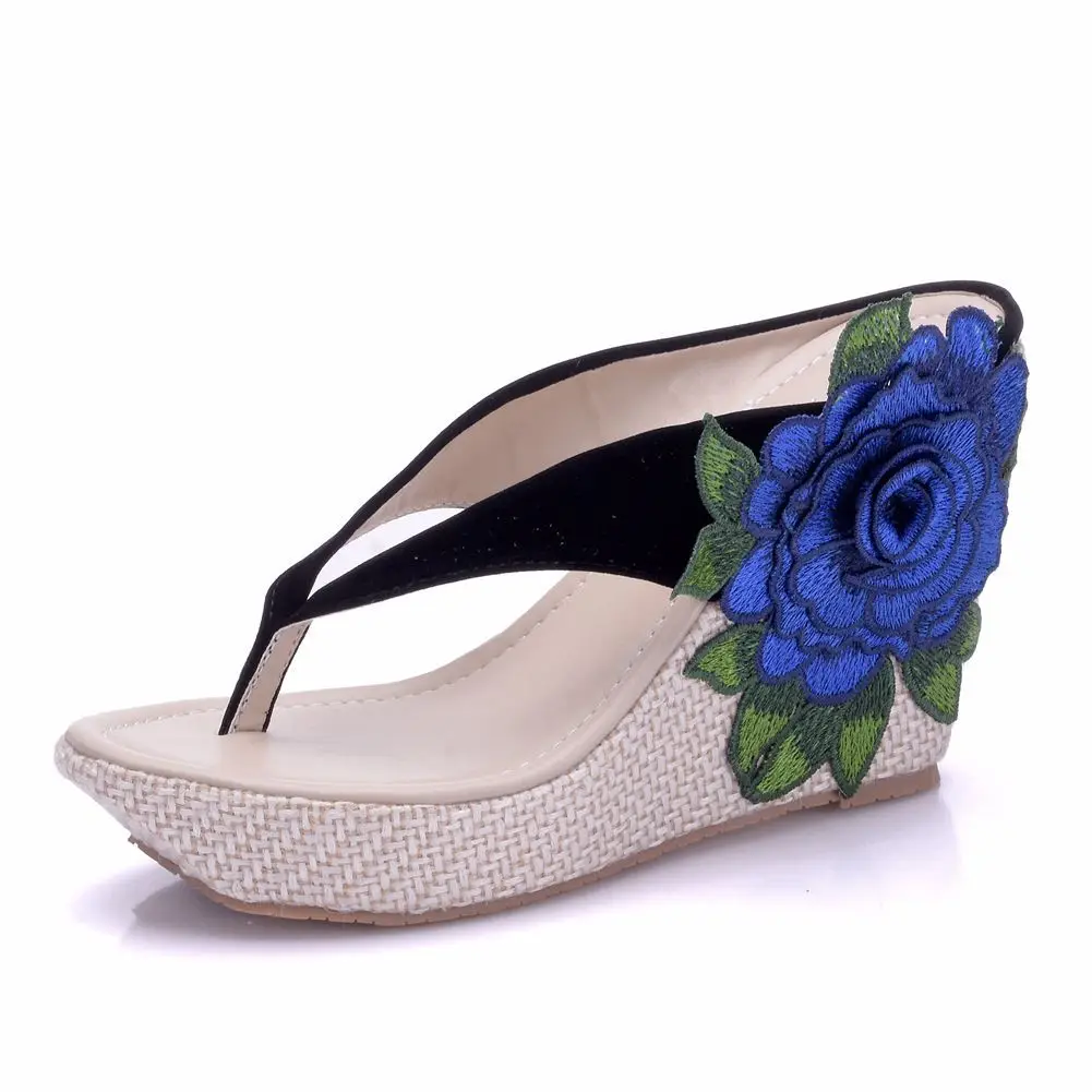 Босоножки женские летние на высоком каблуке с цветочным принтом