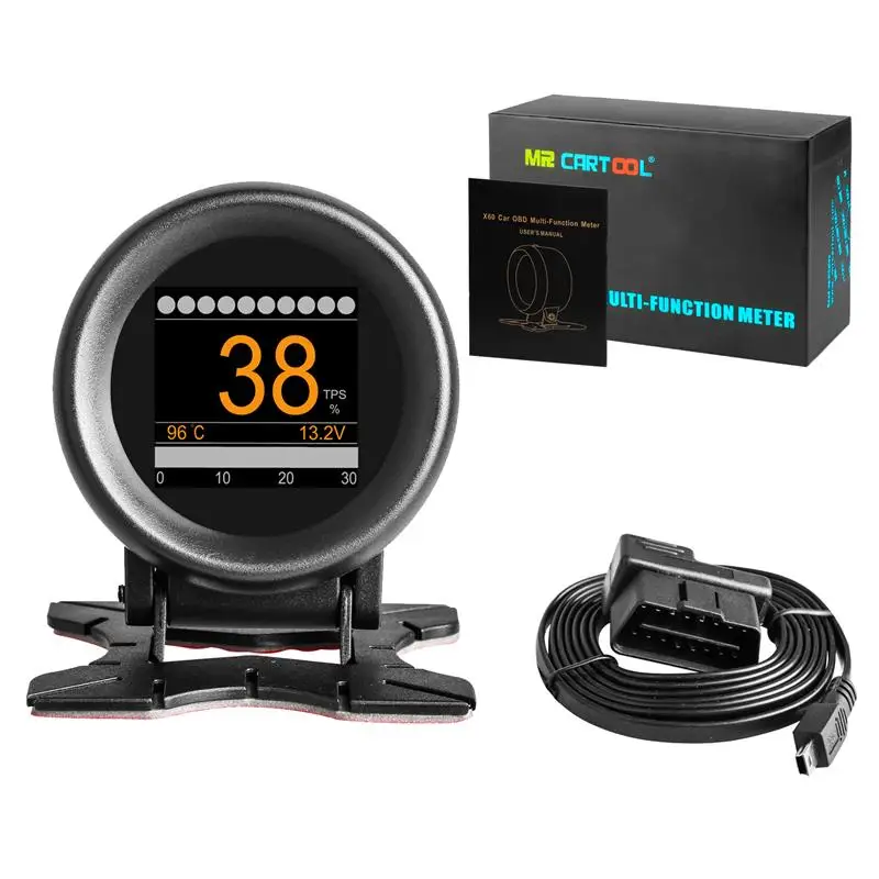 Автомобиль OBD Универсальный цифровой турбо Разгон напорный метр сигнализации