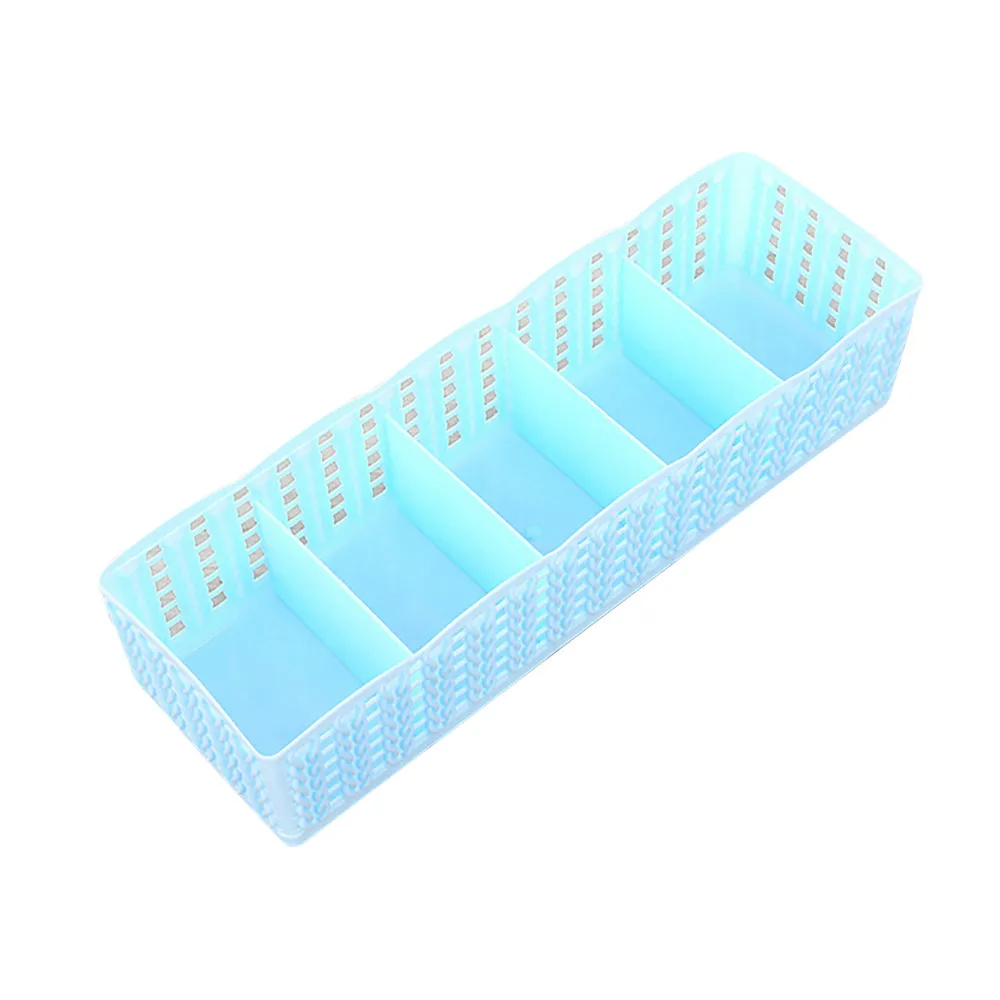 Пластиковый Органайзер с 5 ячейками коробка для хранения ящик галстуков