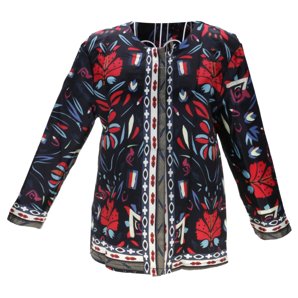 Женское винтажное короткое пальто с цветочным принтом и рукавом 3/4|outwear jacket|outwear