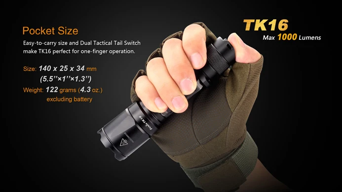 2018 Новый Fenix TK16 Cree XM L 2 (U2) светодиодный фонарик 5 режимов Max 1000 люмен