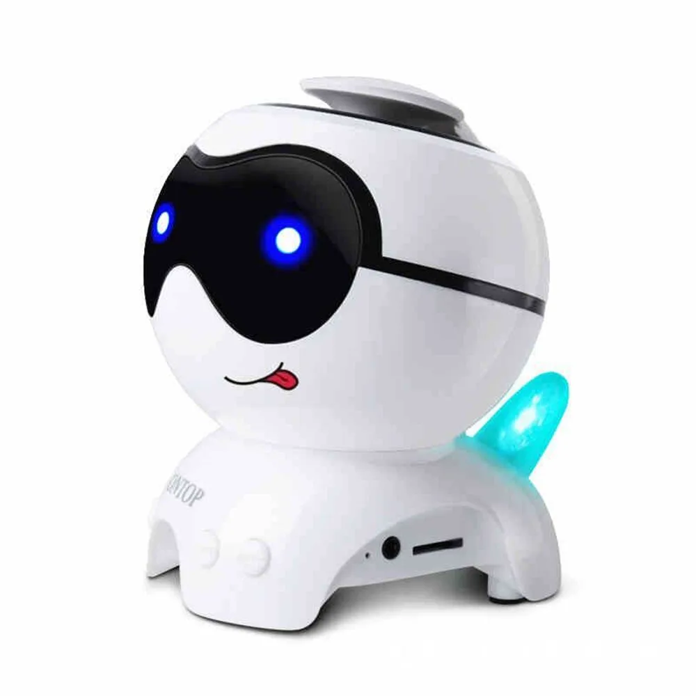 Smart Беспроводной Bluetooth Динамик Робот мини Портативный карты видеокамера