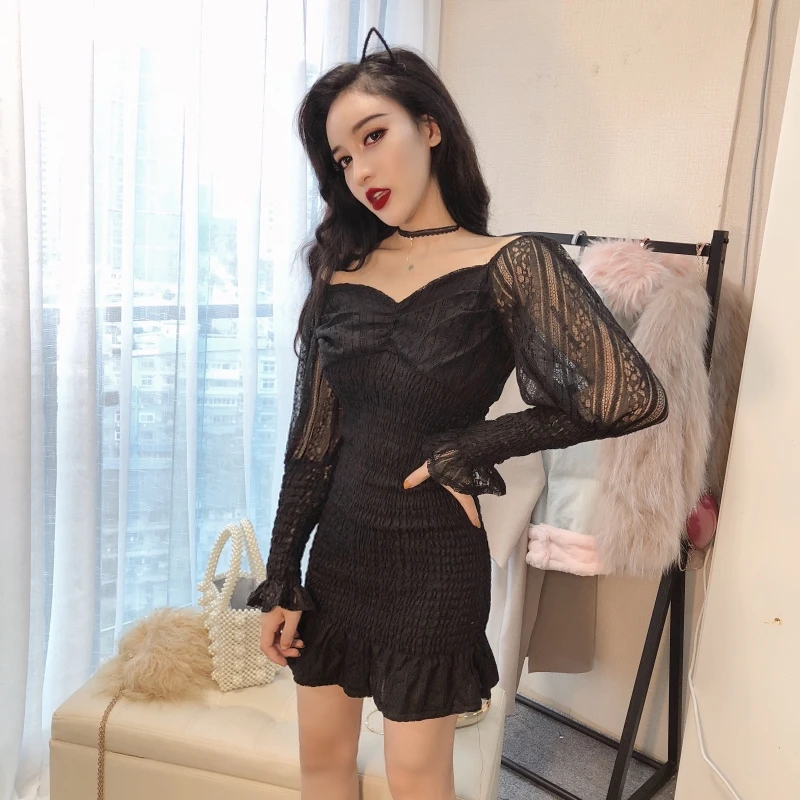 Женское мини-платье WHITNEY WANG модное уличное Платье-футляр с рюшами в Корейском