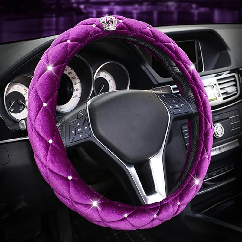 Теплая зимняя Корона серии Чехол рулевого колеса автомобиля плюшевый чехол на