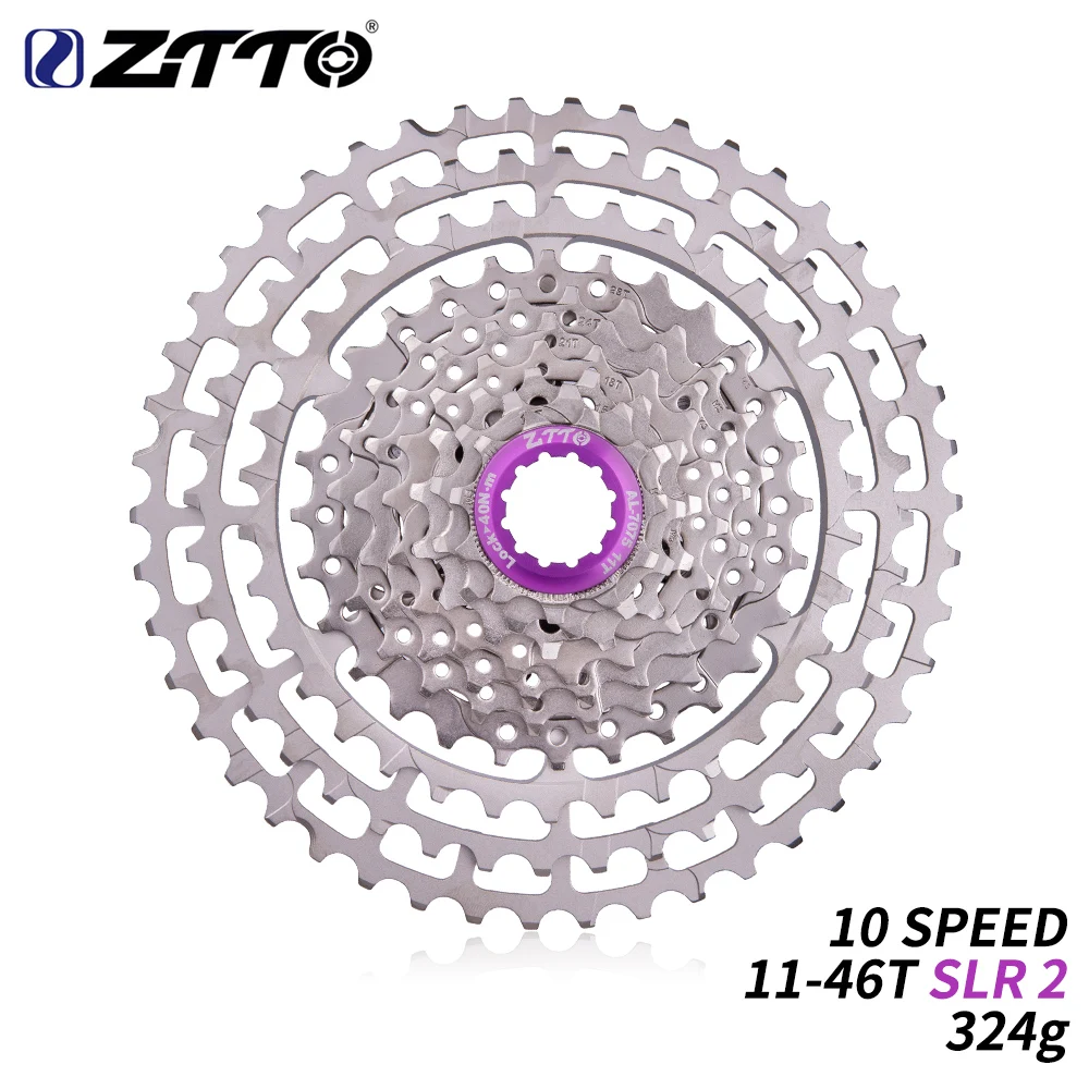 ZTTO 10 speed 11-46T SLR 2 велосипедная кассета HG совместима с 10s ultralight 46T CNC 10v k7 для MTB XX X0 X9 X7 M610 M781 M786