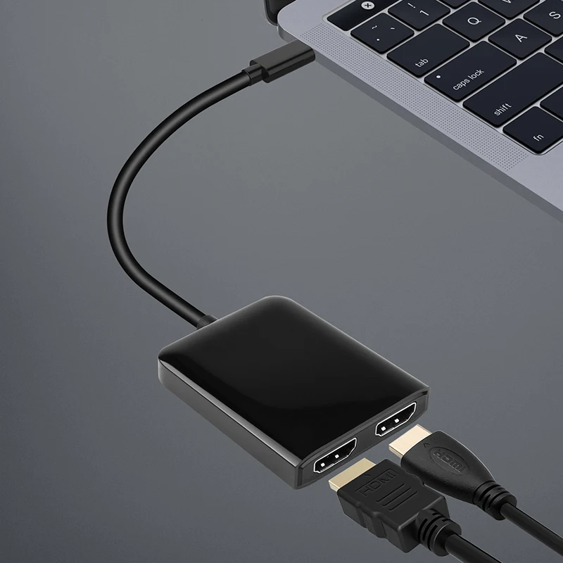 Amkle USB C концентратор адаптер 3 1 к HDMI Type папа двойной Женский 4K 30Hz UHD видео конвертер