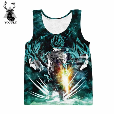 Vest YOJULY жилет унисекс с 3D принтом для мужчин/женщин Dragon Ball Z DBZ Broly Broli Saiyan Goku аниме Harajuku Повседневный забавный жилет с круглым вырезом VE07 - Цвет: Vest