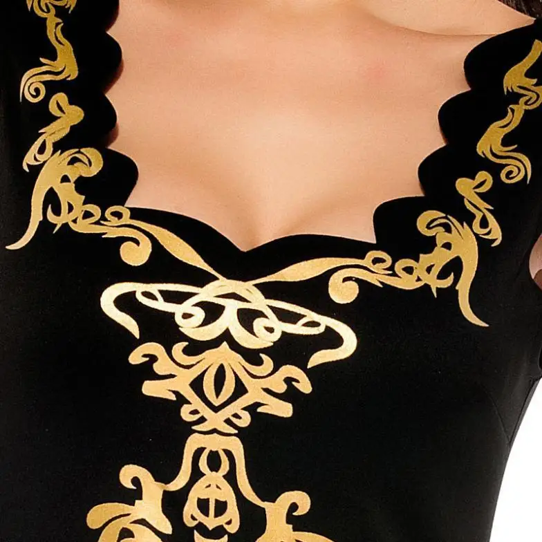 Women Bodycon Dress Black Sleeveless Summer Gold Gilding Flower Print ELegant Evening Party Dresses 2015 New | Женская одежда