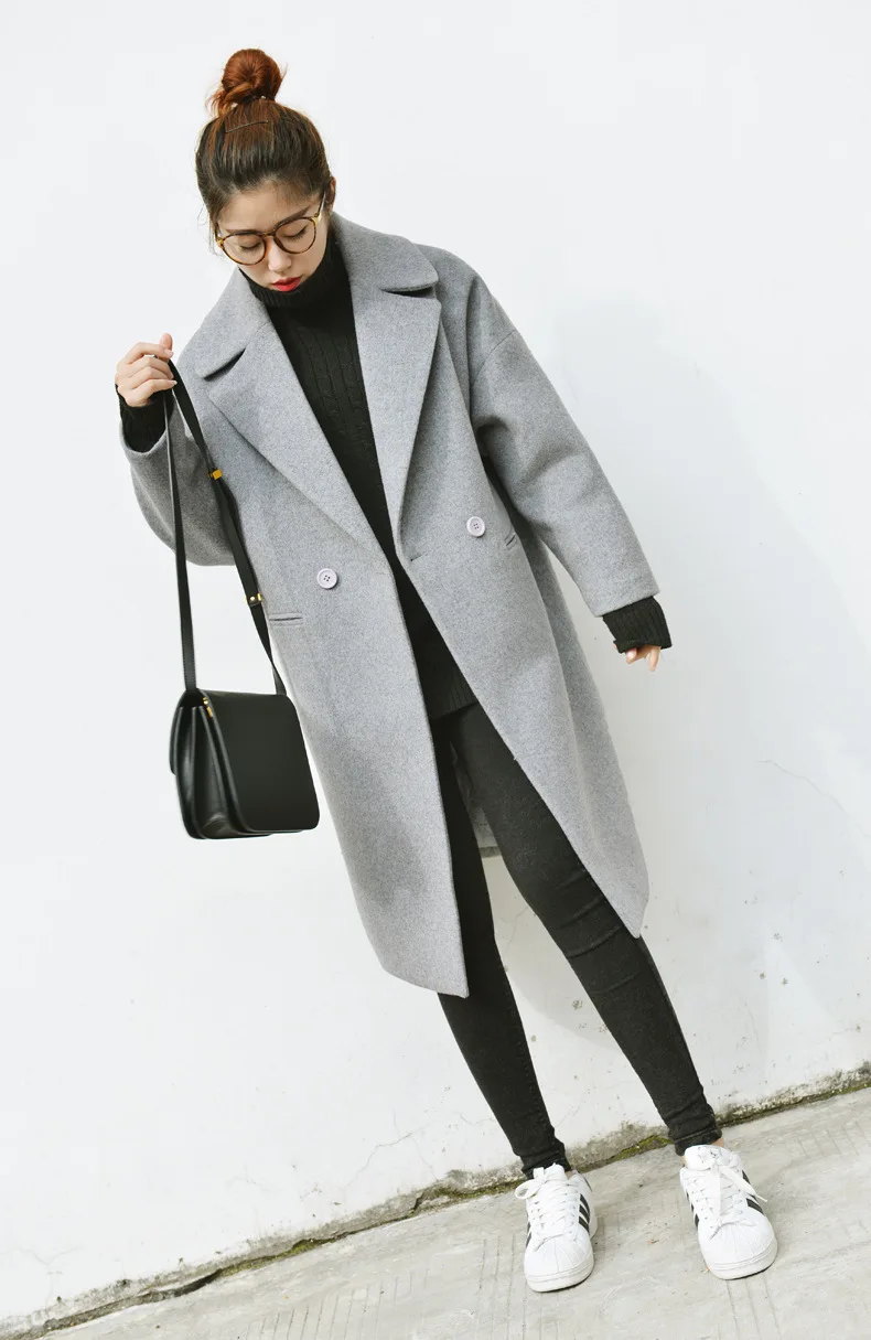 2018 Новинка зимы Корейская версия Для женщин пальто кокон утолщенная шерстяная